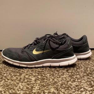 Gold and Grey NIKE shoes
